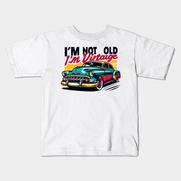 Vintage car Kids T-Shirt by Vehicles-Art